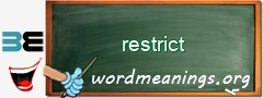 WordMeaning blackboard for restrict